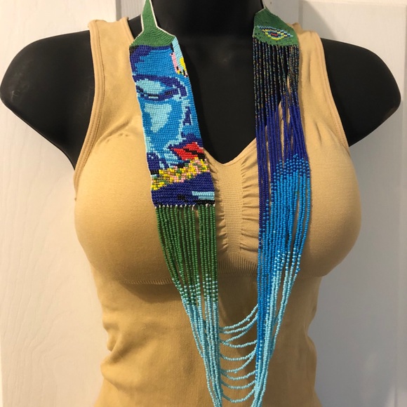 Gorgeous Show stopper handmade glass bead necklace - Picture 6 of 6